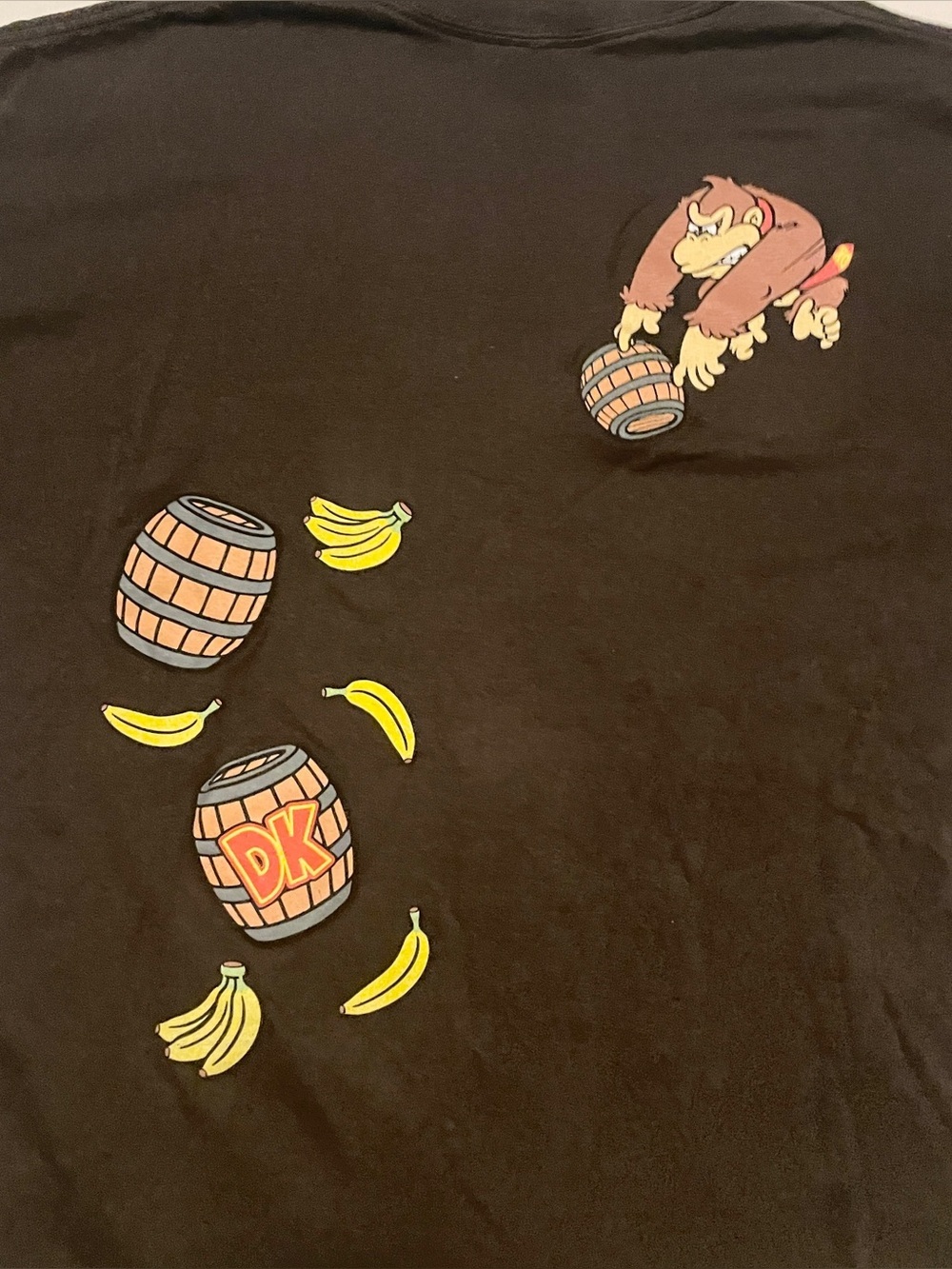 Nintendo Super Mario Donkey Kong Graphic Tee Dark Brown Size 2XL - Picture 12 of 16